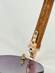 PREMIÈRE GEOMETRIC FRAME SUNGLASSES CT0621S IN METAL AND WOODEN