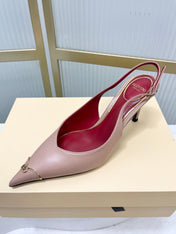 VALENTINO 26S SLINGBACK PUMPS 45 MM IN NUDE CALFSKIN
