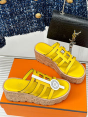 ISABELLA SANDAL LEMON CALFSKIN