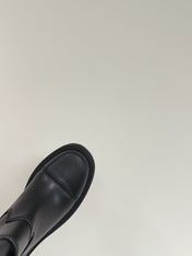 D-TOWN ANKLE BOOTS IN BLACK CALFSKIN