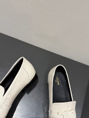 TRIOMPHE LOAFERS IN WHITE PATENT CALFSKIN