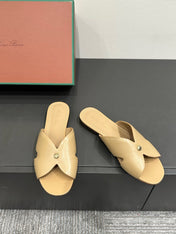 LP SANDALS 25S IN WARM BEIGE LAMBSKIN