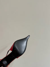 YSL HIGH SLINGBACK 25S IN RED GLOSSY LAMBSKIN