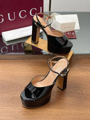 HIGH HEEL SANDALS 13 CM IN BLACK LAMBSKIN