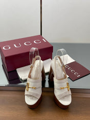 HIGH HEEL SANDALS 13 CM IN CREAM WHITE CALFSKIN MIX SUEDUE GOLD HARDWARE