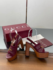 HIGH HEEL SANDALS 13 CM IN DARK RED CALFSKIN MIX SUEDUE GOLD HARDWARE