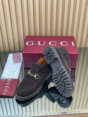 GG HORSEBIT LOAFERS IN DARK PURPLE SUEDE
