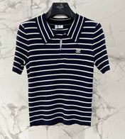 CELINE 26S STRIPED SHORT-SLEEVE POLO SHIRT 489