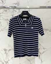 CELINE 26S STRIPED SHORT-SLEEVE POLO SHIRT 489