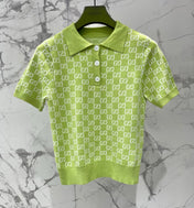GUCCI 26S SHORT-SLEEVE KNIT POLO SHIRT 471