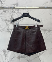 CELINE 26S LEATHER SHORTS 423