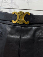 CELINE 26S LEATHER SHORTS 422
