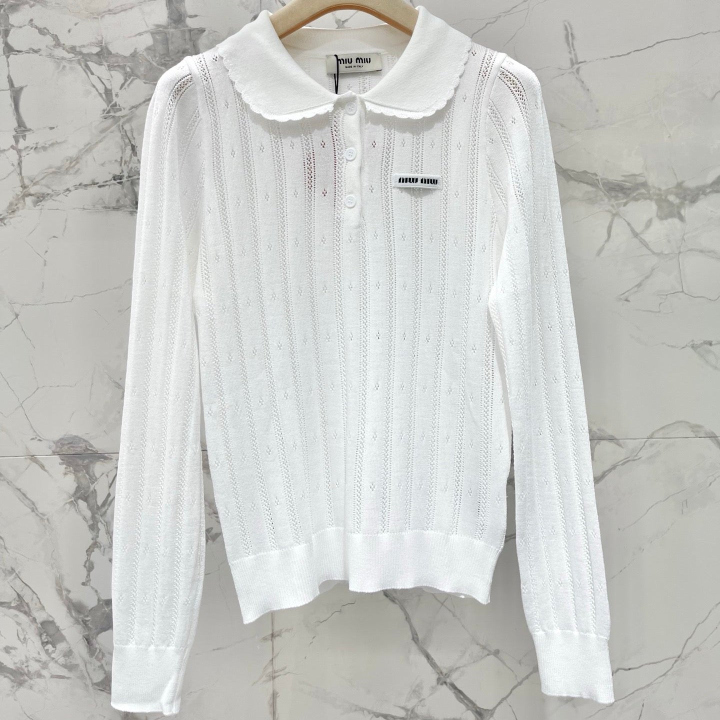 MIUMIU 26S KNIT POLO SWEATER 1472