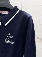 VALENTINO 26S LONG-SLEEVE KNIT POLO SHIRT 354