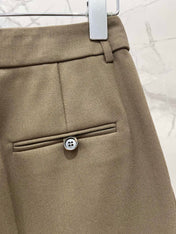 YSL 26S PLEATED BERMUDA SHORTS 455
