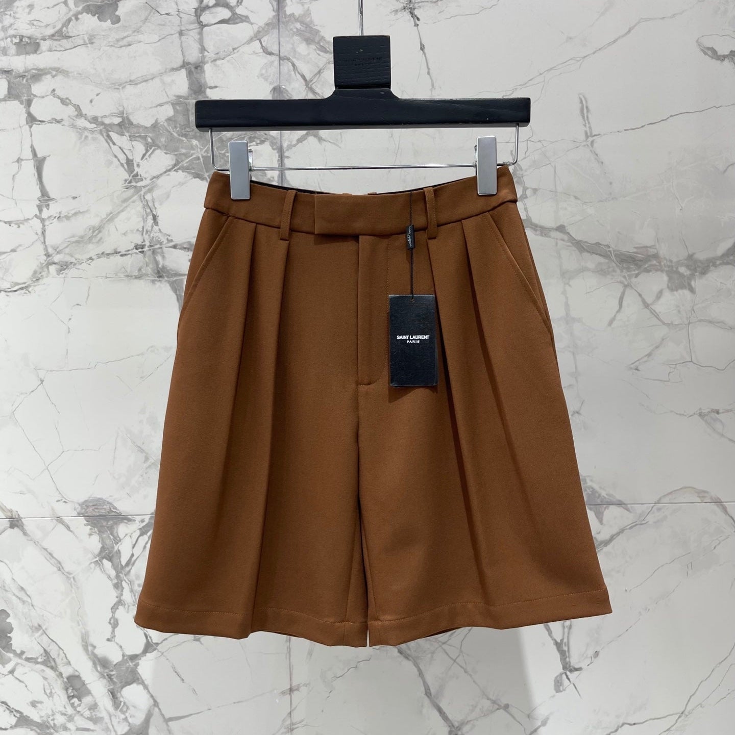 YSL 26S PLEATED BERMUDA SHORTS 456