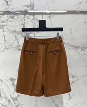 YSL 26S PLEATED BERMUDA SHORTS 456