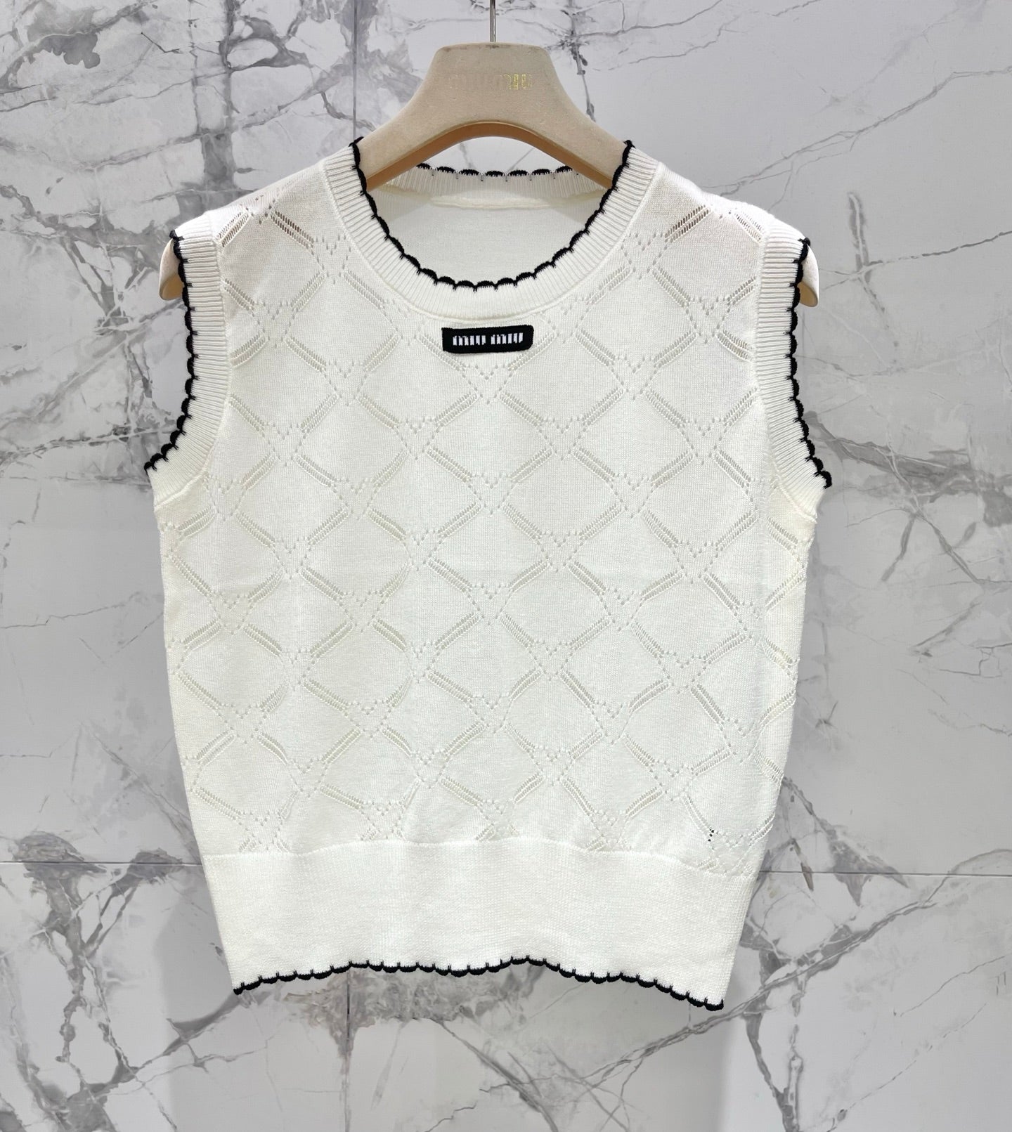 MIUMIU 26S SLEEVELESS KNIT TOP 1438