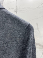 THOM 26S KNIT LONG-SLEEVE POLO 312