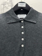 THOM 26S KNIT LONG-SLEEVE POLO 312