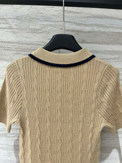 LOEWE 26S CABLE-KNIT LOGO SWEATER TOP 533