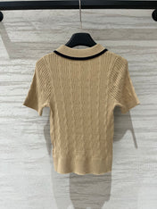 LOEWE 26S CABLE-KNIT LOGO SWEATER TOP 533