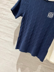 LOEWE 26S CABLE-KNIT LOGO SWEATER TOP 532