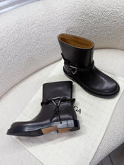 BOTTEGA VENETA 26S ANKLE BOOTS IN DARK BROWN CALFSKIN WITH ROPE DETAIL