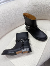 BOTTEGA VENETA 26S ANKLE BOOTS IN BLACK CALFSKIN WITH ROPE DETAIL