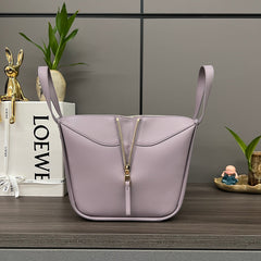 LOE MINI 20 HAMMOCK BAG IN DUSTY PINK CALFSKIN