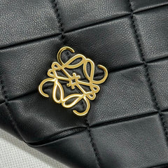 LOE 20 PUFFER GOYA BAG IN BLACK NAPPA LAMBSKIN