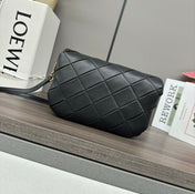 LOE 20 PUFFER GOYA BAG IN BLACK NAPPA LAMBSKIN