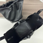 LOE 27 HAMMOCK COMPACT BAG IN BLACK CALFSKIN