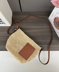LOEWE 25S SLIT POCHETTE BAG 27 IN NATURAL CALFSKIN SHOULDER STRAP