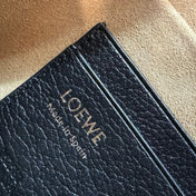 LOEWE 25S PEBBLE BAG 20 IN BLACK CALFSKIN SILVER HARDWARE