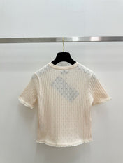 PRADA 26S SHORT-SLEEVE KNIT TOP 1017