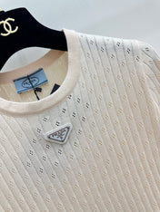PRADA 26S SHORT-SLEEVE KNIT TOP 1017