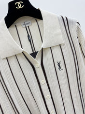 YSL 26S LONG-SLEEVE KNIT POLO SHIRT 483