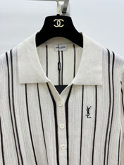 YSL 26S LONG-SLEEVE KNIT POLO SHIRT 483