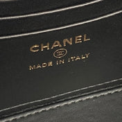 CHANEL 25S VANITY CASE BAG 19 IN BLACK CALFSKIN GOLD HARDWARE