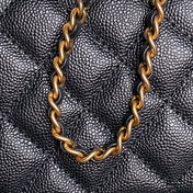 CHANEL 25S VANITY CASE BAG 19 IN BLACK CALFSKIN GOLD HARDWARE