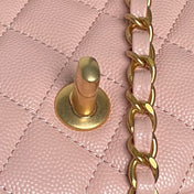 CHANEL 25S FLAP BAG 19 IN PINK CALFSKIN GOLD HARDWARE