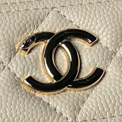 CHANEL 25S VANITY BAG 20 IN CREAMY BEIGE CAVIAR LEATHER