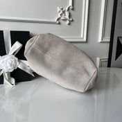 CHANEL 26S HAND BAG 32 IN LIGHT GREY BEIGE SUEDE
