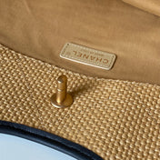 CHANEL 26S MAXI SHOPPING BAG 47 IN BEIGE  RAFFIA GOLD HARDWARE