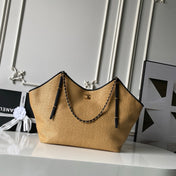 CHANEL 26S MAXI SHOPPING BAG 59 IN BEIGE RAFFIA GOLD HARDWARE