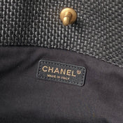 CHANEL 26S MAXI SHOPPING BAG 59 IN BLACK RAFFIA GOLD HARDWARE