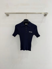 MIUMIU SHORT-SLEEVE POLO T-SHIRT STYLE 783