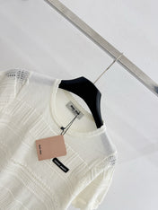 MIUMIU 26S SHORT-SLEEVED SWEATER STYLE 1074