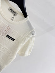 MIUMIU 26S SHORT-SLEEVED SWEATER STYLE 1074